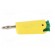Plug | 4mm banana | 32A | yellow-green | nickel plated | on cable image 3