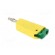Plug | 4mm banana | 32A | yellow-green | nickel plated | on cable фото 4