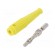Plug | 4mm banana | 32A | yellow | 2.5mm2 | nickel plated | soldered image 1