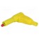 Plug | 4mm banana | 32A | yellow | insulated | 40mm | for cable фото 1