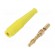 Plug | 4mm banana | 32A | yellow | non-insulated | 2.5mm2 | gold-plated image 1