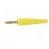 Plug | 4mm banana | 32A | yellow | non-insulated | 2.5mm2 | gold-plated image 3