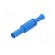 Plug | 4mm banana | 36A | 1kVAC | blue | insulated | 63mm | 8mΩ | on cable фото 2