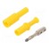 Plug | 4mm banana | 36A | 1kVAC | yellow | insulated | 63mm | 8mΩ | on cable image 1