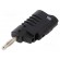 Plug | 4mm banana | 36A | 30VAC | 60VDC | black | non-insulated | 57.2mm фото 1