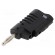 Plug | 4mm banana | 36A | 30VAC | 60VDC | black | non-insulated | 57.2mm image 1