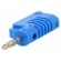 Connector: 4mm banana | plug | 36A | 30VAC | 60VDC | blue | non-insulated image 1