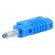 Plug | 4mm banana | 36A | 30VAC | 60VDC | blue | Mounting: on cable image 1