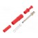 Plug | 4mm banana | 36A | 600VAC | red | insulated | 80.5mm | on cable image 1