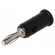 Plug | 4mm banana | 5A | 5kV | black | Max.wire diam: 3mm | 1pcs. фото 1