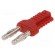 Stackable safety shunt | 4mm banana | 12A | 33VAC | 70VDC | red image 1