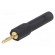 2mm banana | 10A | 30VAC | black | Plating: gold-plated | 45mm image 1