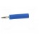 Adapter | 2mm banana | 10A | 70VDC | blue | nickel plated | 35.5mm фото 3