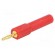 Adapter | 2mm banana | 36A | 60VDC | red | Plating: gold-plated | 44.5mm image 1