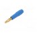 Plug | 2mm banana | 10A | 60V | blue | Plating: gold-plated | 0.5mm2 image 2