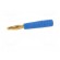 Plug | 2mm banana | 10A | 60V | blue | Plating: gold-plated | 0.5mm2 фото 3