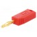 Plug | 2mm banana | 10A | 60V | red | Plating: gold-plated | 0.5mm2 фото 1