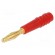 Plug | 2mm banana | 10A | 30VAC | 60VDC | red | gold-plated | 0.5mm2 image 1