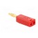 Plug | 2mm banana | 10A | 60V | red | Plating: gold-plated | 0.5mm2 фото 4