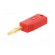 Plug | 2mm banana | 10A | 60V | red | Plating: gold-plated | 0.5mm2 фото 2