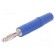 Plug | 2mm banana | 10A | 33VAC | 70VDC | blue | nickel plated | -25÷90°C image 1
