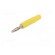 Plug | 2mm banana | 10A | 70VDC | yellow | Plating: nickel plated | Ø: 2mm paveikslėlis 2