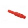 Plug | 2mm banana | red | gold-plated | Insulation: polyamide | Ø: 2.1mm фото 5