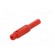 Plug | 2mm banana | red | gold-plated | Insulation: polyamide | Ø: 2.1mm фото 7