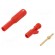 Plug | 2mm banana | red | gold-plated | Insulation: polyamide | Ø: 2.1mm фото 1