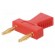 Stackable safety shunt | 10A | red | Plating: gold-plated | 30.4mm paveikslėlis 1