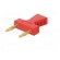 Stackable safety shunt | 10A | red | Plating: gold-plated | 30.4mm фото 3
