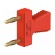 Stackable safety shunt | 2mm banana | 10A | red | gold-plated | 30.4mm image 2