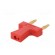 Stackable safety shunt | 10A | red | Plating: gold-plated | 30.4mm фото 7