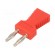 Stackable safety shunt | 2mm banana | 10A | red | nickel plated фото 1