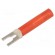 Plug | fork terminals | 1kVDC | 20A | red | 37mm | Plating: nickel plated фото 1