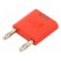 4mm banana | 32A | 30VAC | 60VDC | red | nickel plated | insulated image 1