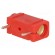 Socket | 4mm banana | 10A | 250VDC | red | silver plated | PCB | insulated image 4
