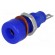 Socket | 4mm banana | 10A | 60VDC | blue | nickel plated | insulated image 1