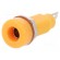 Socket | 4mm banana | 10A | 60VDC | orange | nickel plated | insulated image 1