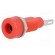 Socket | 4mm banana | 10A | 60VDC | red | nickel plated | screw,on panel image 1