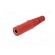 Socket | 4mm banana | 10A | 70VDC | red | nickel plated | on cable | Ø: 2mm image 2