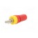 Socket | 4mm banana | 15A | red | on panel | with 2mm crosswise socket image 6