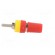 Socket | 4mm banana | 15A | red | on panel | with 2mm crosswise socket image 7