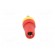 Socket | 4mm banana | 15A | red | on panel | with 2mm crosswise socket image 9