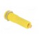Socket | 4mm banana | 16A | 6000V | yellow | gold-plated | on panel фото 4