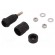 Socket | 4mm banana | 20A | black | screw | insulated image 1