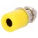 Socket | 4mm banana | 20A | Cutout: Ø7.5mm | yellow | nickel plated image 1