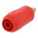 Socket | 4mm banana | 20A | red | screw | insulated image 1