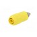 Socket | 4mm banana | 20A | yellow | screw | insulated image 2