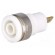 Socket | 4mm banana | 24A | 1kV | Cutout: Ø12.2mm | white | gold-plated image 1